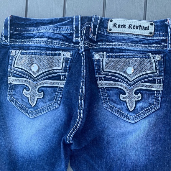 Rock Revival Women’s Porsha Easy Capri Denim Jeans - Size 29 style E8480EP - Picture 5 of 12